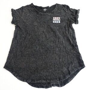 Celebrate Mothers Day Black Acid Wash T-Shirt Women L 12 14 Short Sleeve